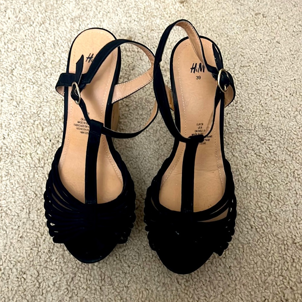 Black wedges /High Heels size 39